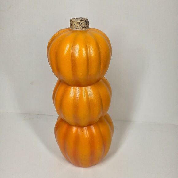 3 Stacked Foam Pumpkins Halloween Jack O Lanterns 1998 Vintage NON WORKING - Picture 8 of 16